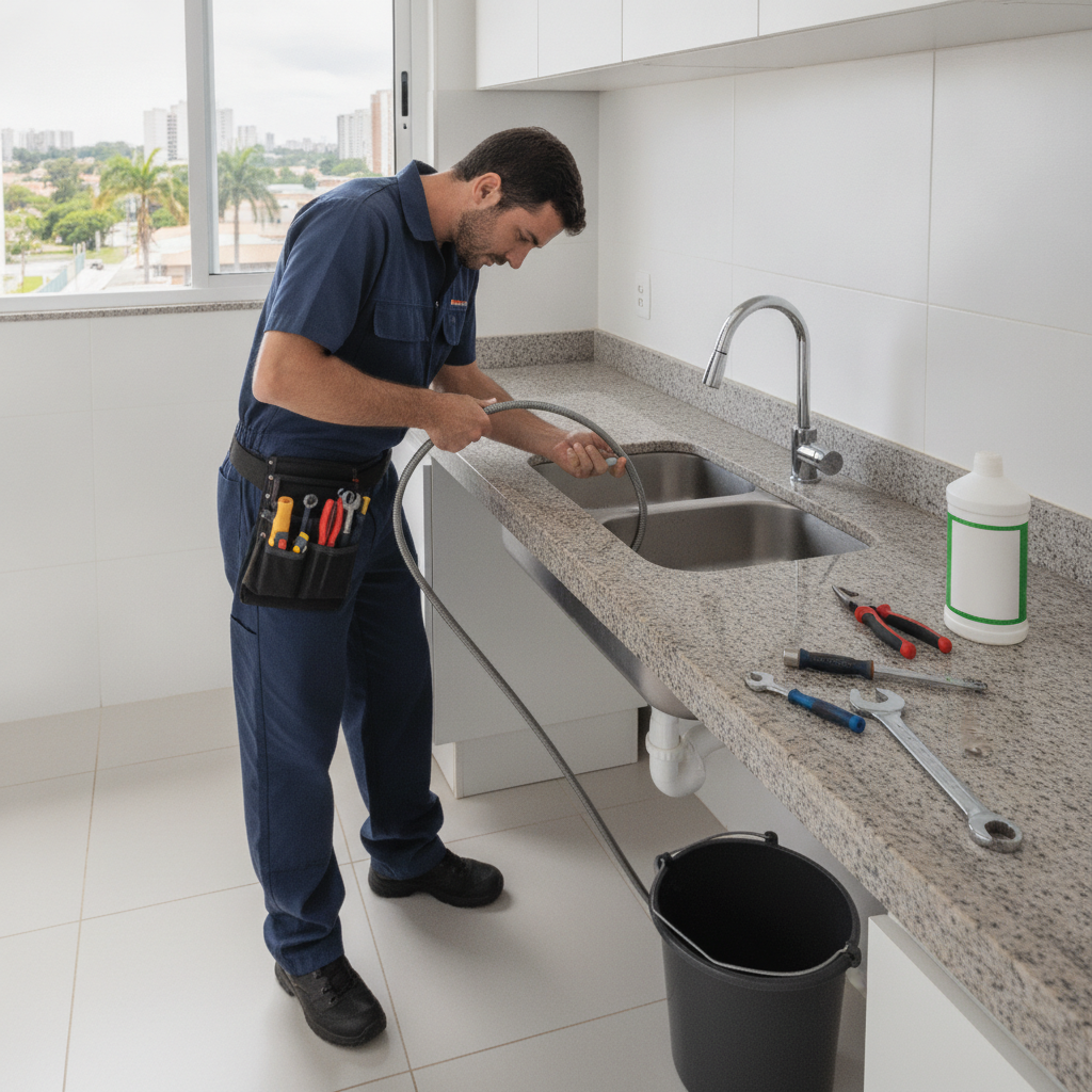 Como Funciona o Desentupimento de Pia em Goiânia